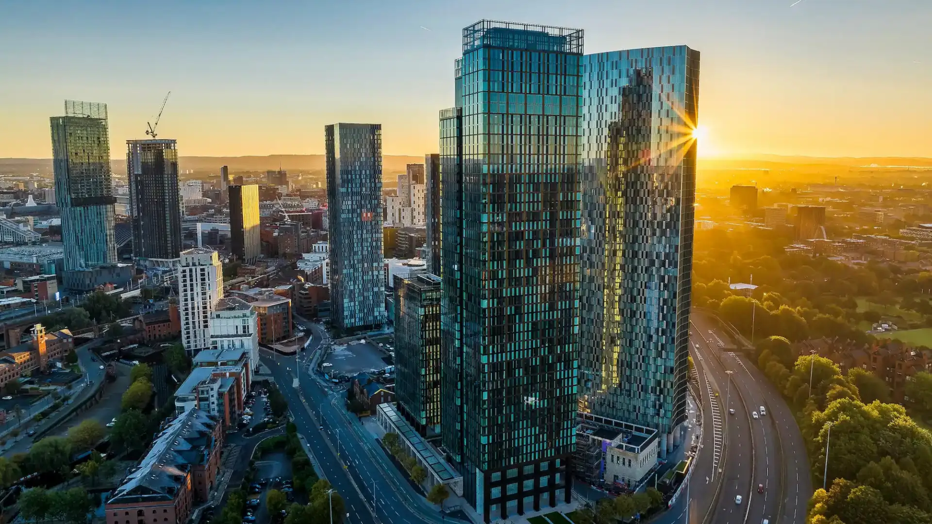 Manchester city centre skyline