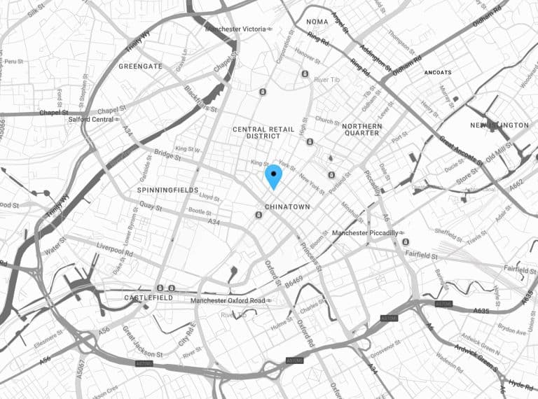 Map of Manchester and Quartico office