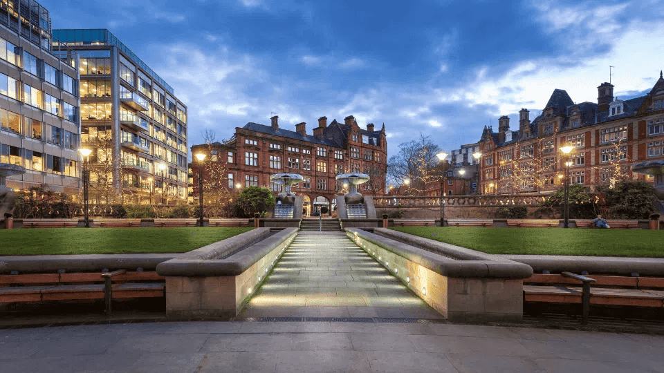 the peace gardens in sheffield